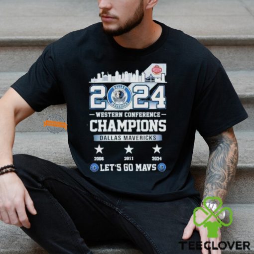 Dallas Mavericks 2024 Western Conference Champions Let’s Go Mavs Skyline Shirt