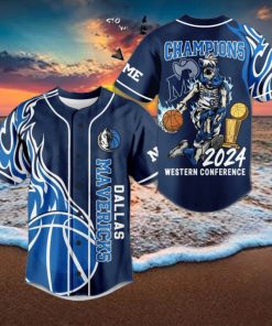 Dallas Mavericks Champions 2024 Western Conference Personalized Baseball Jersey