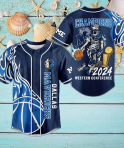 Dallas Mavericks Champions 2024 Western Conference Personalized Baseball Jersey