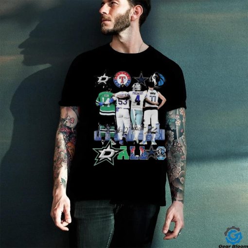 Dallas Mavericks Doncic Dallas Stars Benn Texas Rangers Dallas Cowboy Prescott Signatures shirt