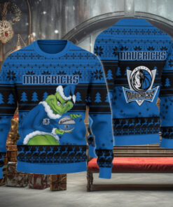 Dallas Mavericks Grinch Christmas Ugly Sweater