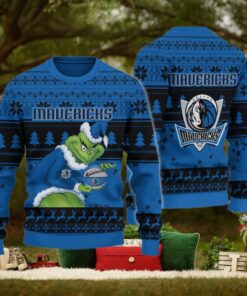 Dallas Mavericks Grinch Christmas Ugly Sweater