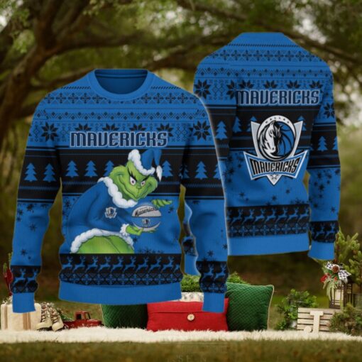 Dallas Mavericks Grinch Christmas Ugly Sweater