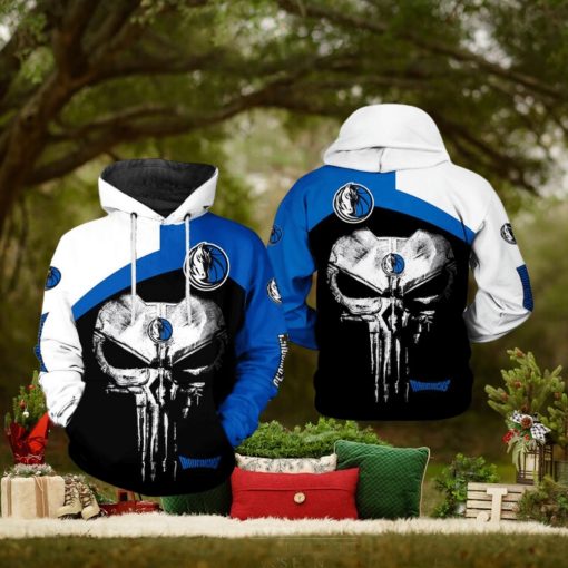 Dallas Mavericks NBA Skull Punisher Team 3D Printed Hoodie