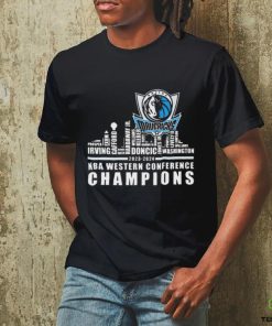 Dallas Mavericks Players Name Skyline 2023 2024 NBA Western Conference Champions shirt