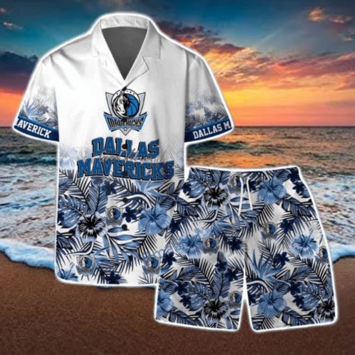 Dallas Mavericks Team Logo Pattern Basketball Season Hawaiian Shirt & Short