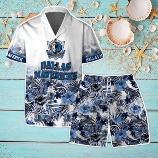 Dallas Mavericks Team Logo Pattern Basketball Season Hawaiian Shirt & Short