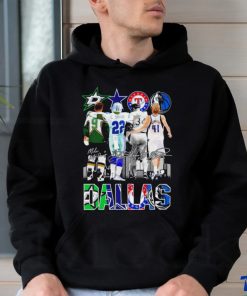 Dallas Stars Dallas Cowboys Texas Rangers Dallas Mavericks signature Dallas City 2023 shirt