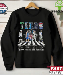 Dallas Stars Dallas Mavericks Dallas Cowboys Texas Rangers Thank You 2024 Walking Signatures Shirt