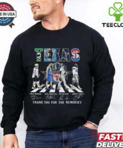 Dallas Stars Dallas Mavericks Dallas Cowboys Texas Rangers Thank You 2024 Walking Signatures Shirt