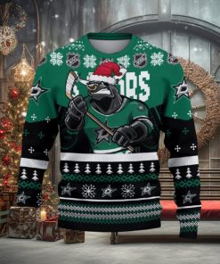Dallas Stars Funny Ugly Christmas Sweater Angry For Men And Women Custom Name Gift Fans