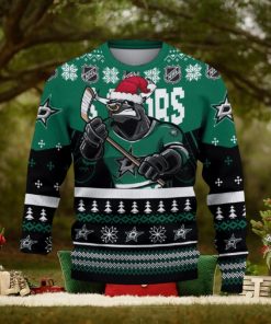 Dallas Stars Funny Ugly Christmas Sweater Angry For Men And Women Custom Name Gift Fans