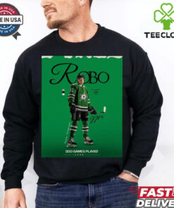 Dallas Stars Jason Robertson 300 Games Played Signature NHL Poster t shirt