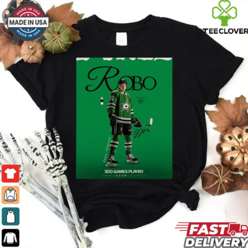 Dallas Stars Jason Robertson 300 Games Played Signature NHL Poster t shirt