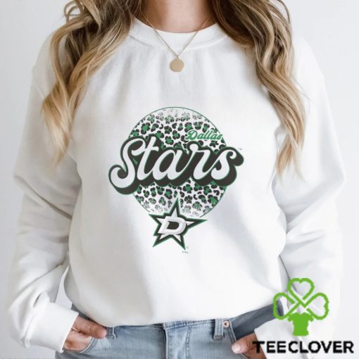 Dallas Stars Leopard Print Long Sleeve T Shirt