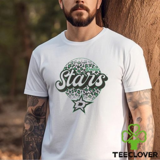 Dallas Stars Leopard Print Long Sleeve T Shirt