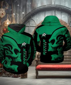 Dallas Stars NHL Skull 3D Printed Hoodie