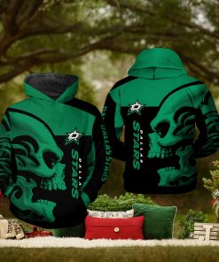 Dallas Stars NHL Skull 3D Printed Hoodie