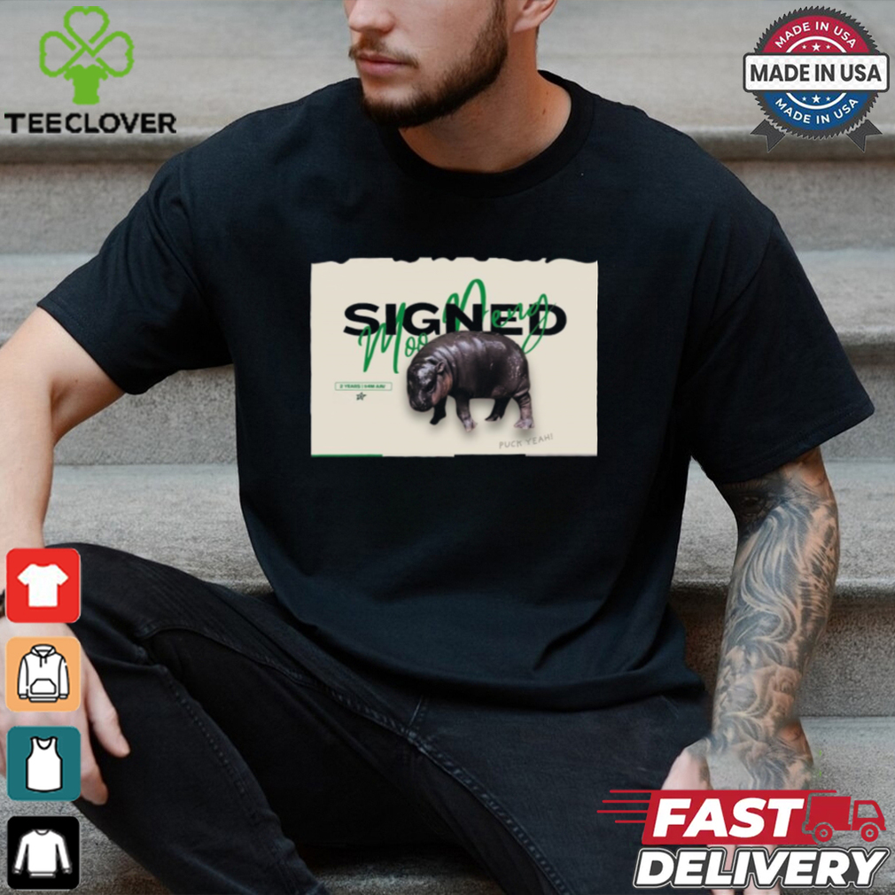 Dallas Stars Signed Moo Deng 2 Year Puck Yeah Poster t shirt Dallas Stars Signed Moo Deng 2 Year Puck Yeah Poster t shirt