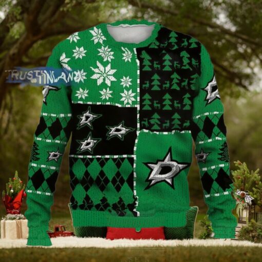 Dallas Stars Ugly Sweater Christmas, Ice Hockey NHL Sweatshirt Pattern 3D
