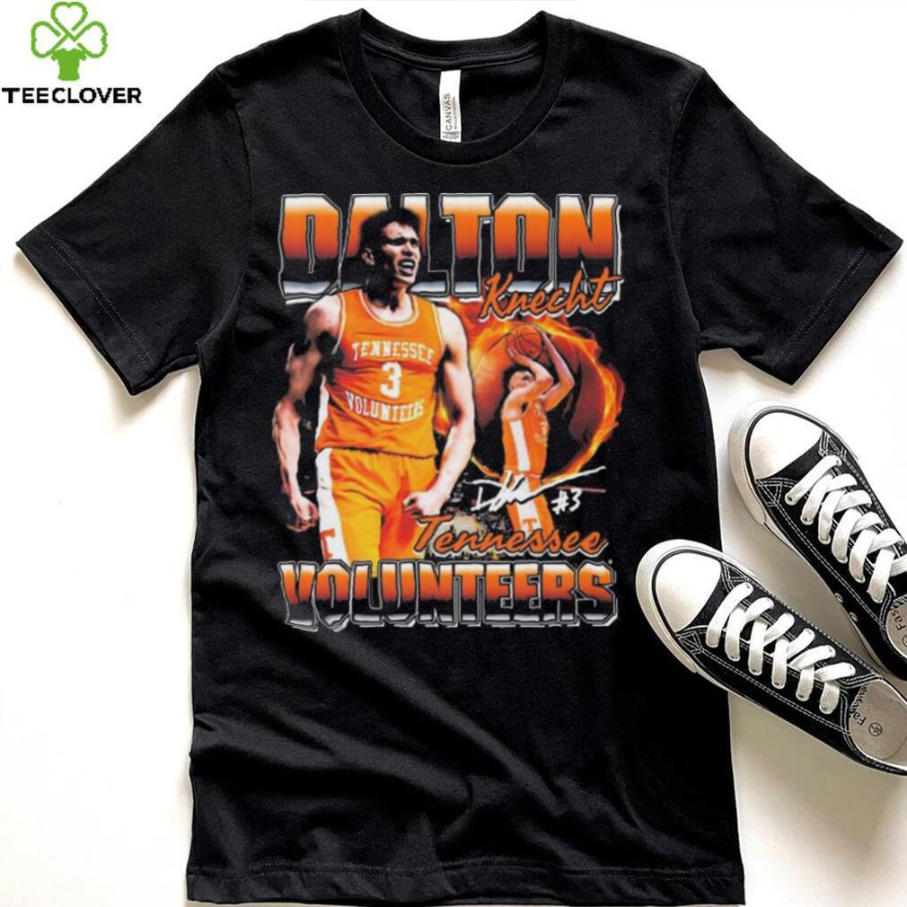 Dalton Knecht Tennessee Volunteers Number 3 Signature t shirt Dalton Knecht Tennessee Volunteers Number 3 Signature t shirt
