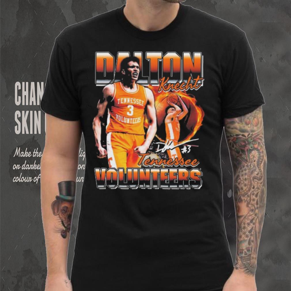 Dalton Knecht Tennessee Volunteers Number 3 Signature t shirt Dalton Knecht Tennessee Volunteers Number 3 Signature t shirt
