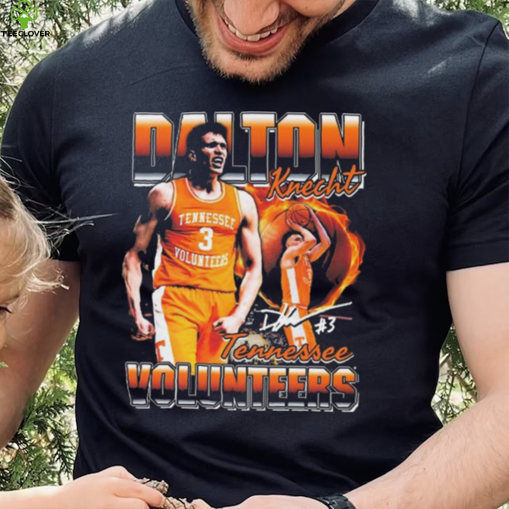 Dalton Knecht Tennessee Volunteers Number 3 Signature t shirt Dalton Knecht Tennessee Volunteers Number 3 Signature t shirt