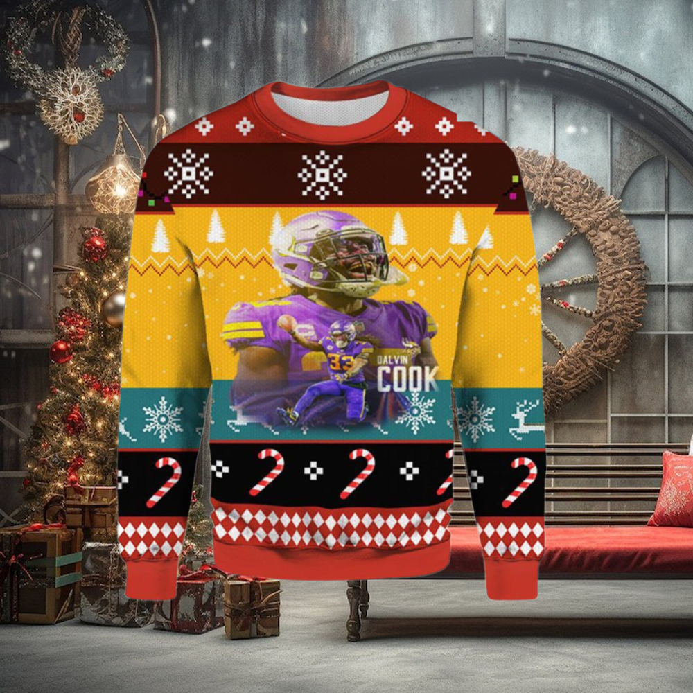 Dalvin Cook Minnesota Ugly Christmas Sweater Dalvin Cook Minnesota Ugly Christmas Sweater