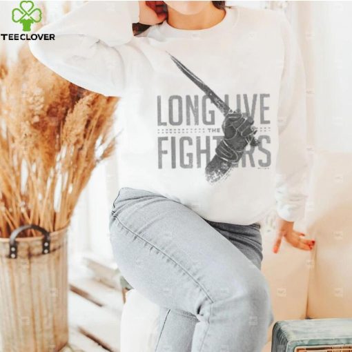 Damen Part Two Long Live The Fighters Distressed Chest Poster T Shirt