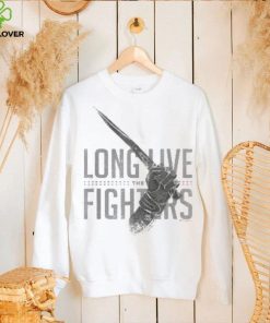 Damen Part Two Long Live The Fighters Distressed Chest Poster T Shirt