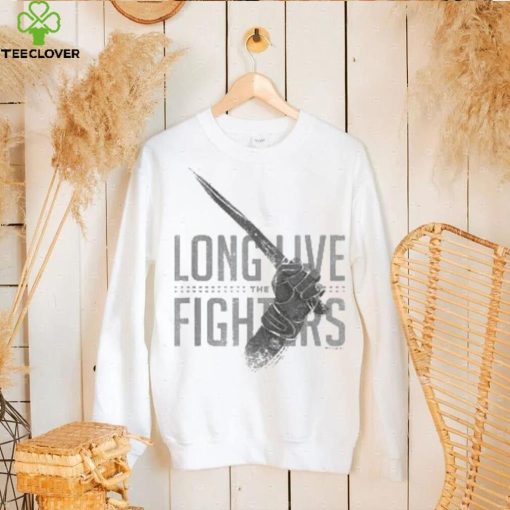 Damen Part Two Long Live The Fighters Distressed Chest Poster T Shirt