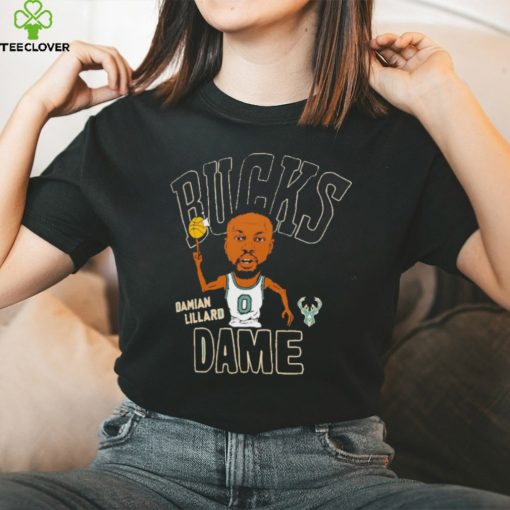 Damian Lillard Milwaukee Bucks play basketball cartoon hoodie, sweater, longsleeve, shirt v-neck, t-shirt