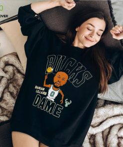 Damian Lillard Milwaukee Bucks play basketball cartoon hoodie, sweater, longsleeve, shirt v-neck, t-shirt