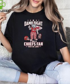 Damn Right I Am A Chiefs Fan Win Or Lose 2024 Mascot Shirt 2 Damn Right I Am A Chiefs Fan Win Or Lose 2024 Mascot Shirt