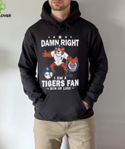 Damn Right I Am A Detroit Tigers Mascot Fan Win Or Lose 2024 Shirt