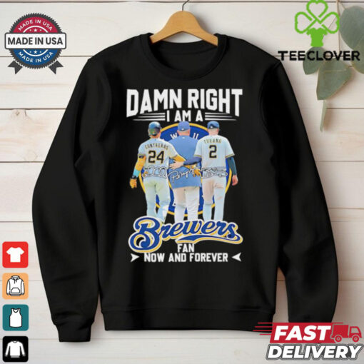Damn right I am a Brewers fan now and forever Contreras and Turang shirt
