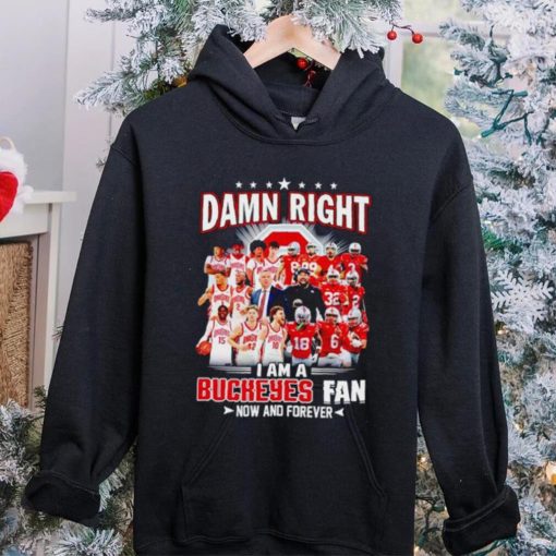 Damn right I am a Buckeyes men’s football and basketball fan now and forever hoodie, sweater, longsleeve, shirt v-neck, t-shirt