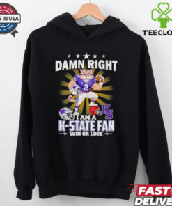 Damn right I am a K State fan win or lose mascot shirt