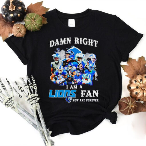 Damn right I am a Lions fan now and forever team players hoodie, sweater, longsleeve, shirt v-neck, t-shirt