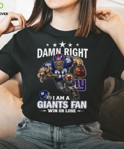 Damn right I am a Tennessee Titans Mascot Fatheads fan win or lose 2023 shirt