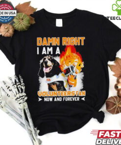 Damn right I am a Volunteers fan now and forever shirt