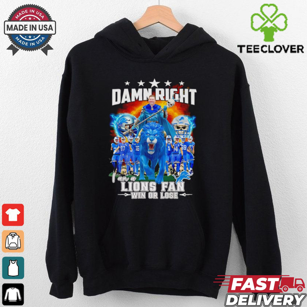 Dan Campbell riding a lion damn right I an a Lions fan win or lose shirt Dan Campbell riding a lion damn right I an a Lions fan win or lose shirt