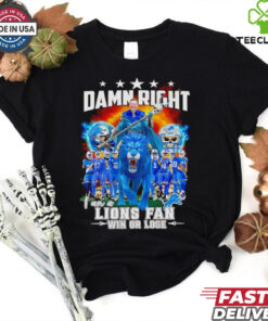 Dan Campbell riding a lion damn right I an a Lions fan win or lose shirt