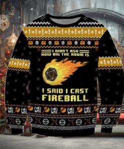 DandD I Said I Cast Fireball Ugly Christmas Sweater