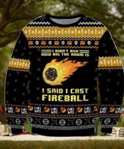 DandD I Said I Cast Fireball Ugly Christmas Sweater