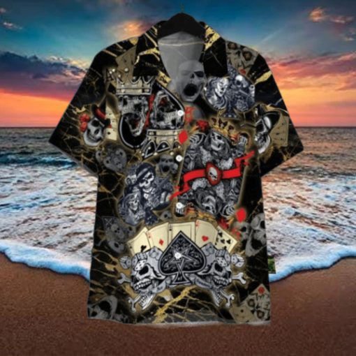 Dangerous Skull Poker Hawaiian Shirt For Men Women Adult