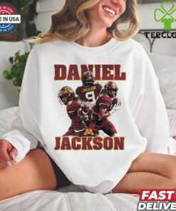 Daniel Jackson #9 Minnesota football player collage hoodie, sweater, longsleeve, shirt v-neck, t-shirt