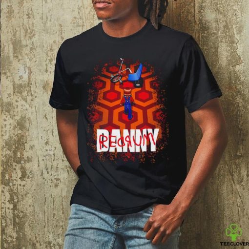 Danny Torrance walking toward his big wheel Redrum hoodie, sweater, longsleeve, shirt v-neck, t-shirt