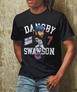 Dansby Swanson Chicago Cubs Three Point Swanson Hometown Caricature T Shirt