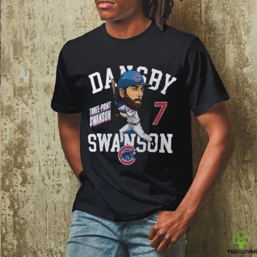 Dansby Swanson Chicago Cubs Three Point Swanson Hometown Caricature T Shirt